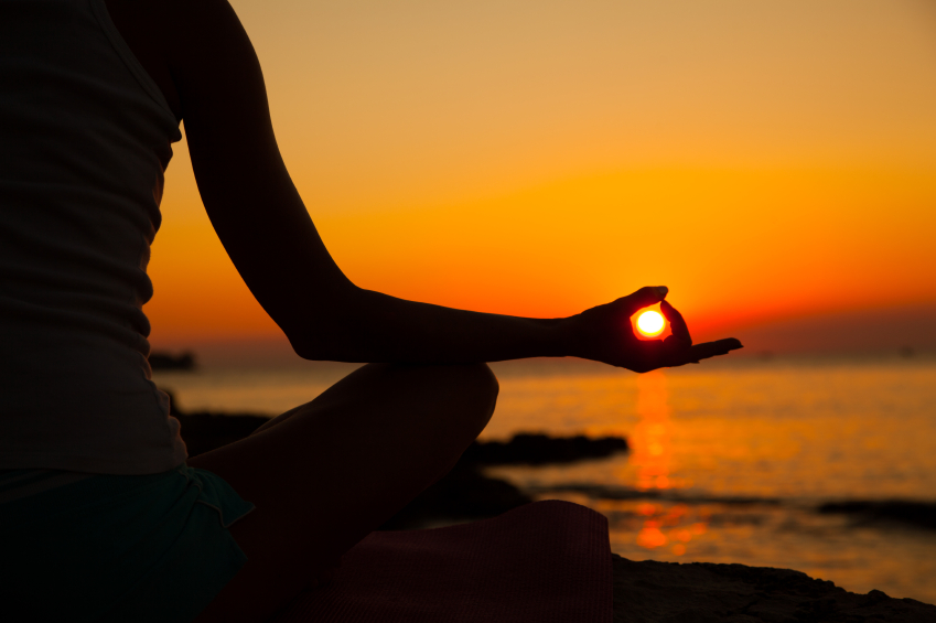 Backlit View Of A Woman Doing Yoga Poses Sitting On A Stone In Front Of The  Sea At Sunset Free Stock Video Footage Download Clips Fitness
