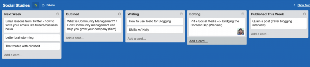 social studies trello