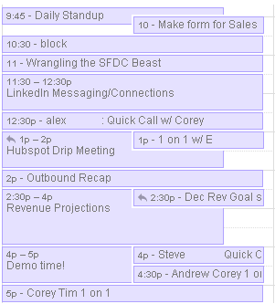 schedule time management 