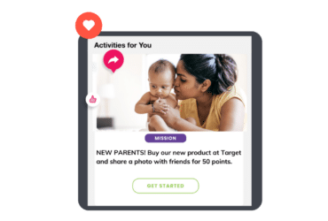 Brand advocacy activity for new parents