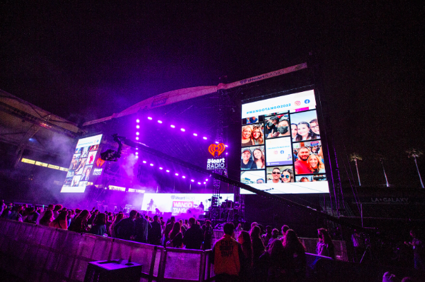 A large digital screen ingesting UGC for iHeart Radio's Wango Tango. 