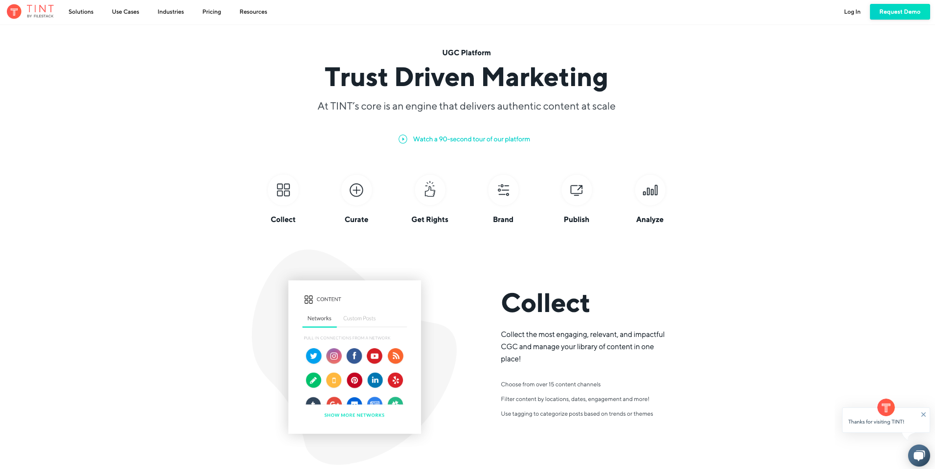 Overview of TINT platform trust driven marketing