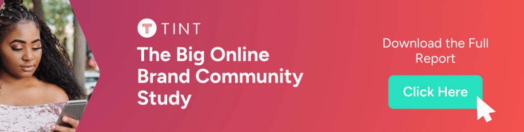 Banner linking to download of TINT's Big Online Brand Community Study