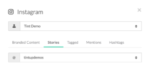 TINT Instagram Stories Content UGC