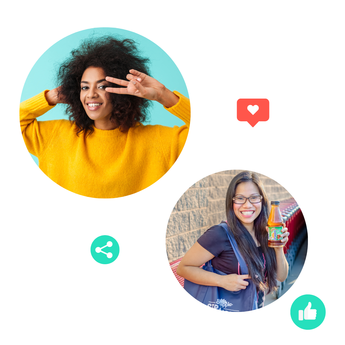 Two images, each of a different woman