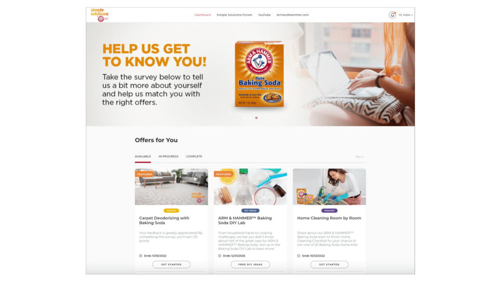 ARM & HAMMER Community Screen