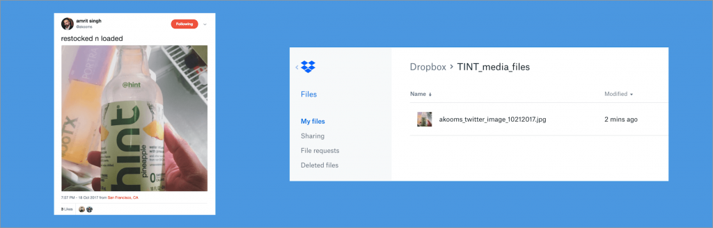 tint dropbox integration