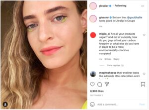 Glossier makeup UGC