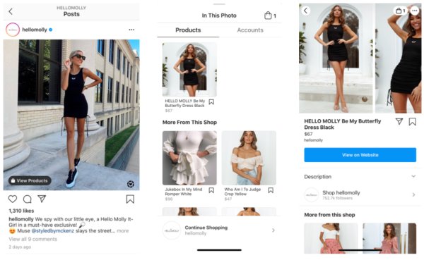 HelloMolly social commerce example