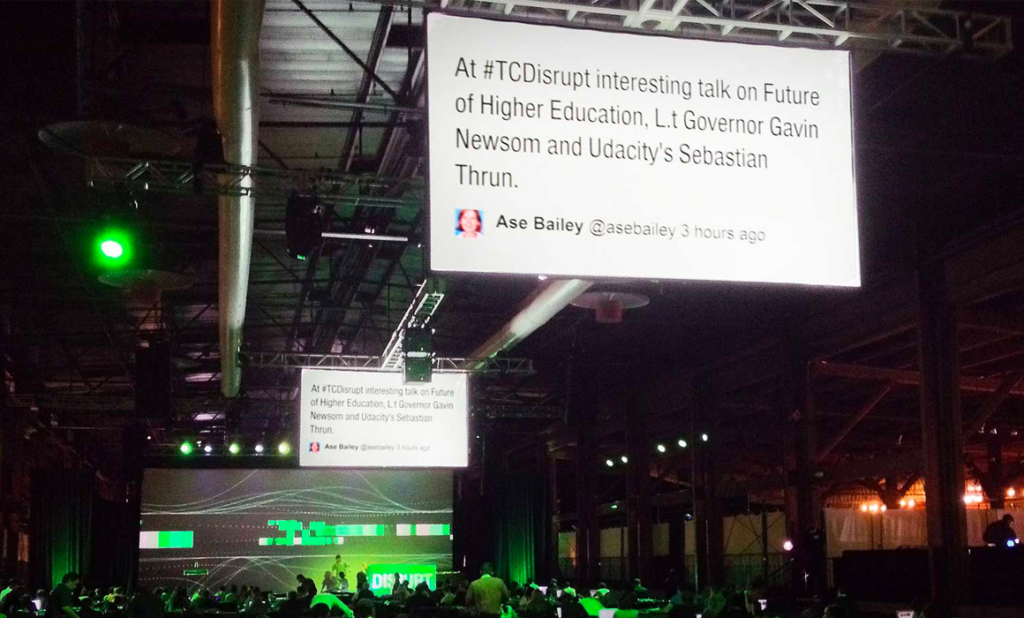 Event User-Generated Content Digital Signage - TechCrunch