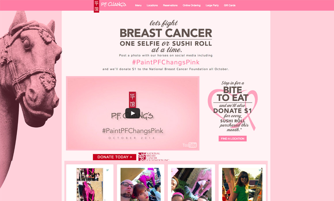 PF Chang, #PaintPFChangsPink, National Breast Cancer Foundation