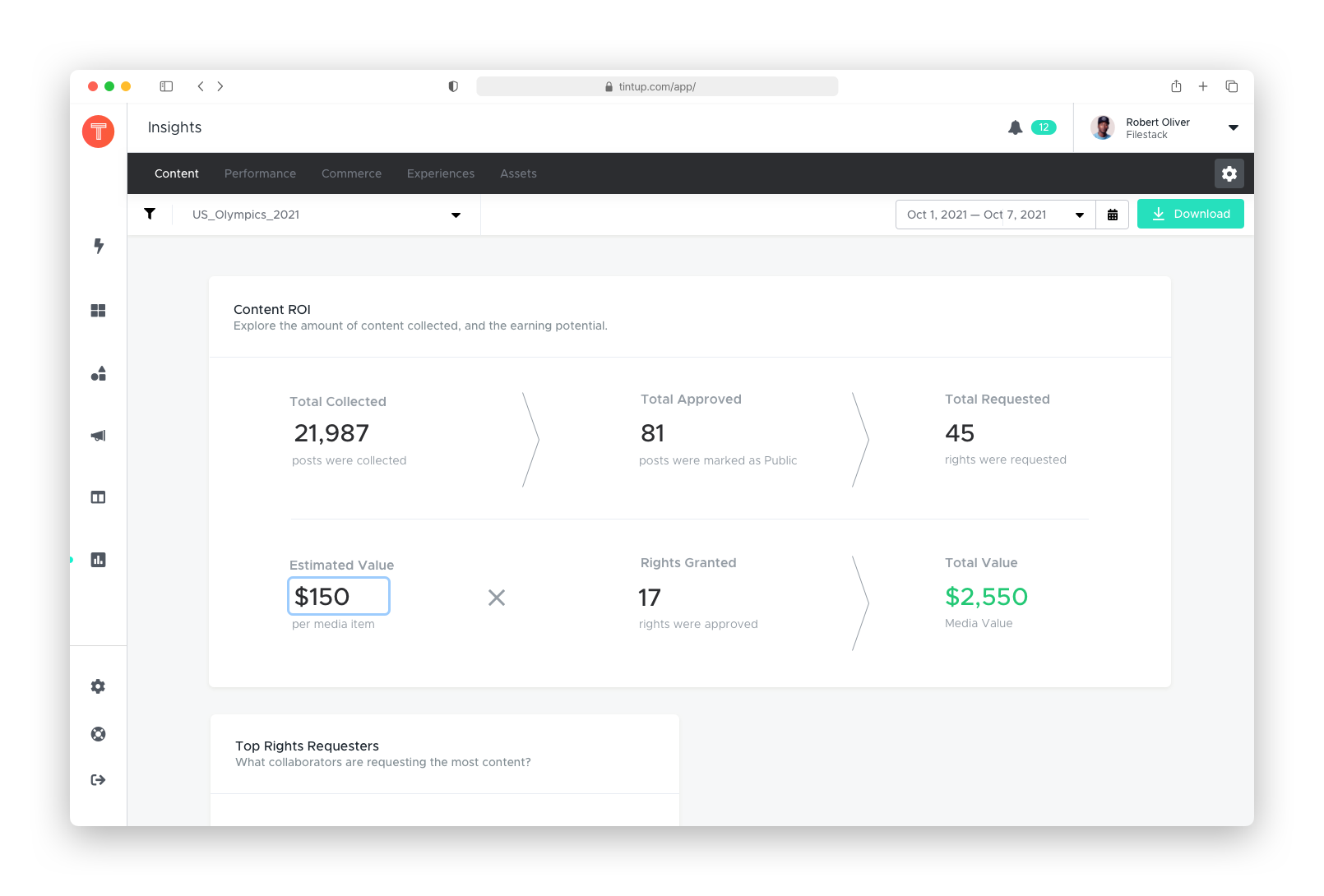 Track ROI of UGC campaigns