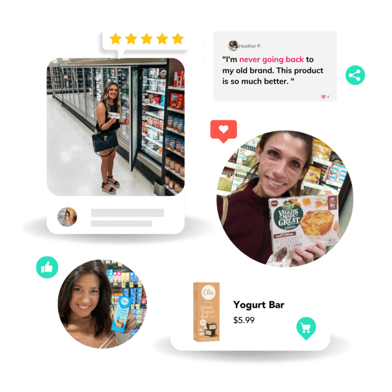 Shoppable UGC of a yogurt brand